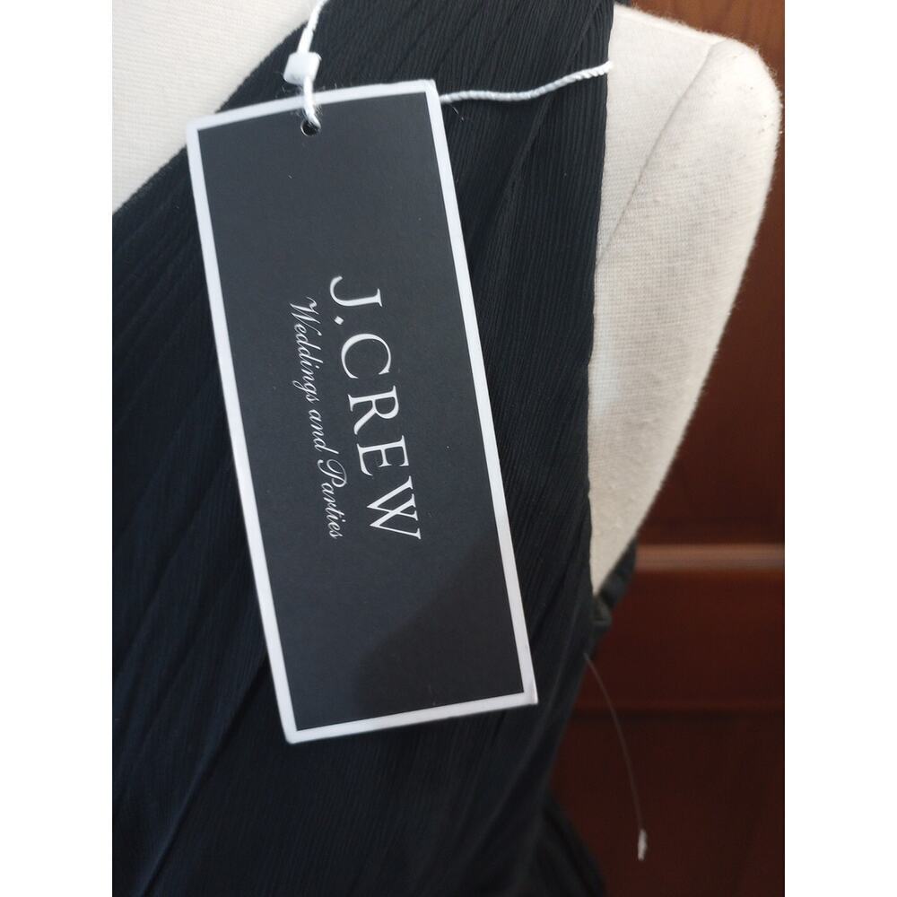 J.Crew Silk Dress Sz 6 New Black Crape Mini Bridesmaid Wedding Party‎ - Picture 8 of 12